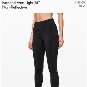 Lululemon Fast and Free Tight 28”